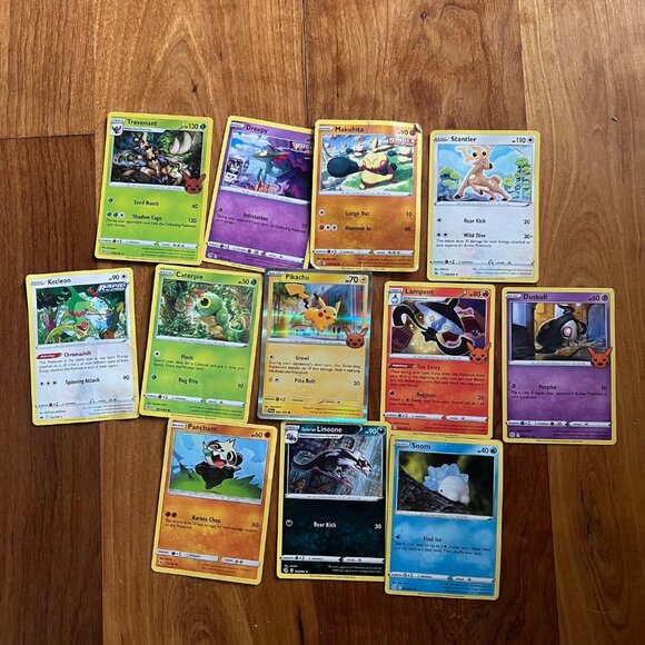 12 Pokemon Cards Bundle – Pikachu Promo, Holo Trevenant, Great Starter Gift! - Picture 1 of 2
